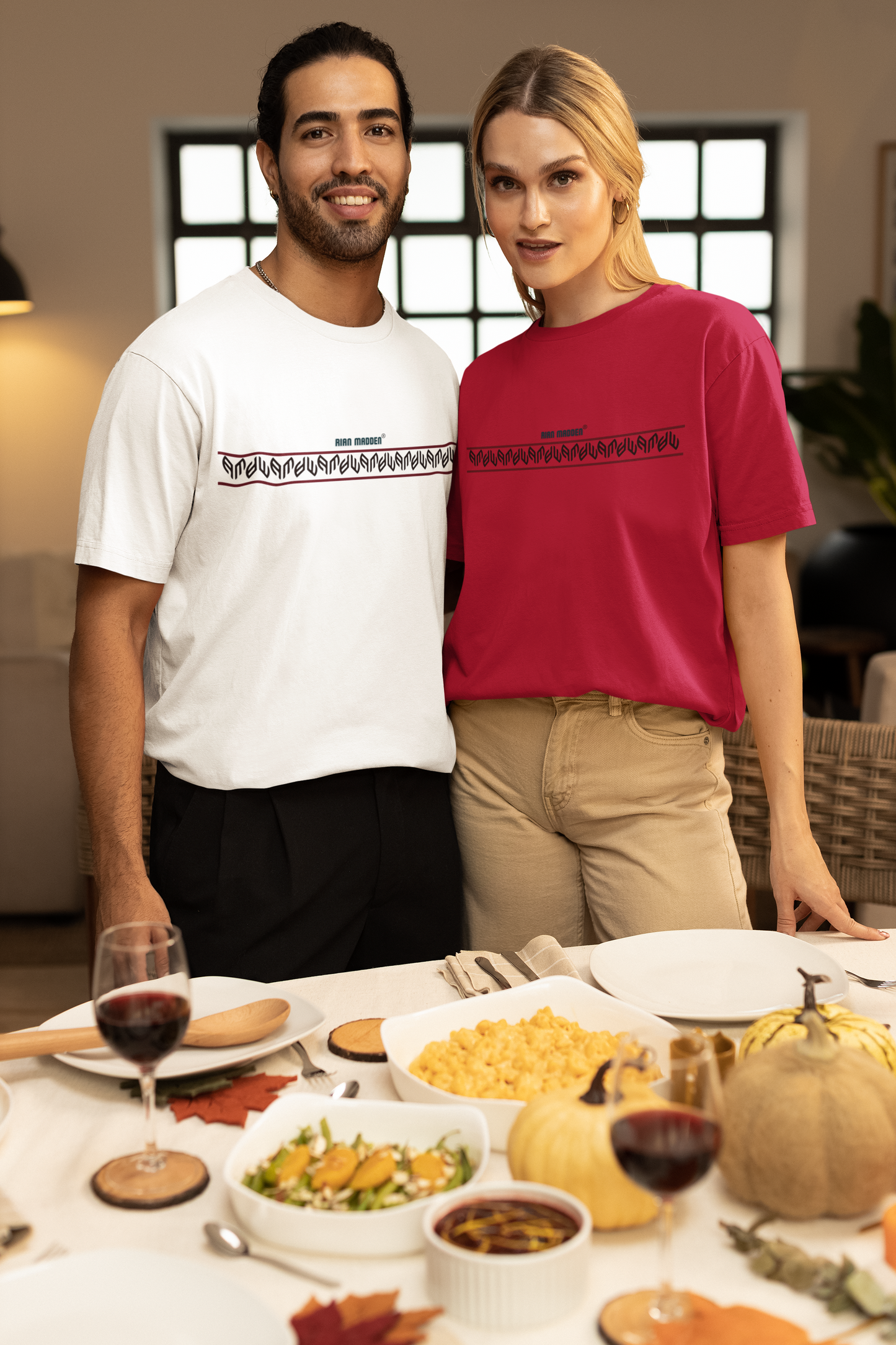Classic Fit T Shirt - Rian Madden Logo Stripe with Name