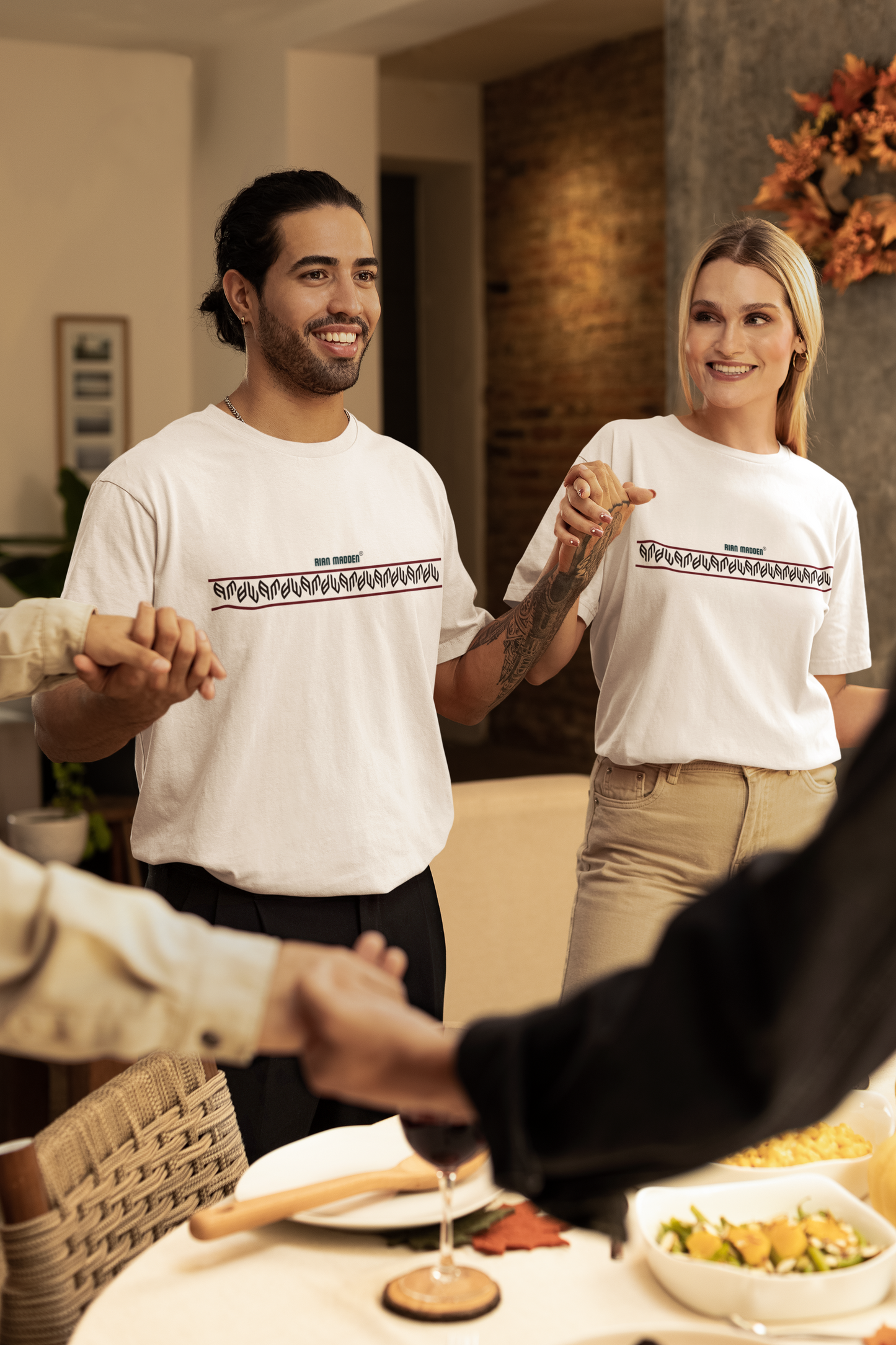 Classic Fit T Shirt - Rian Madden Logo Stripe with Name