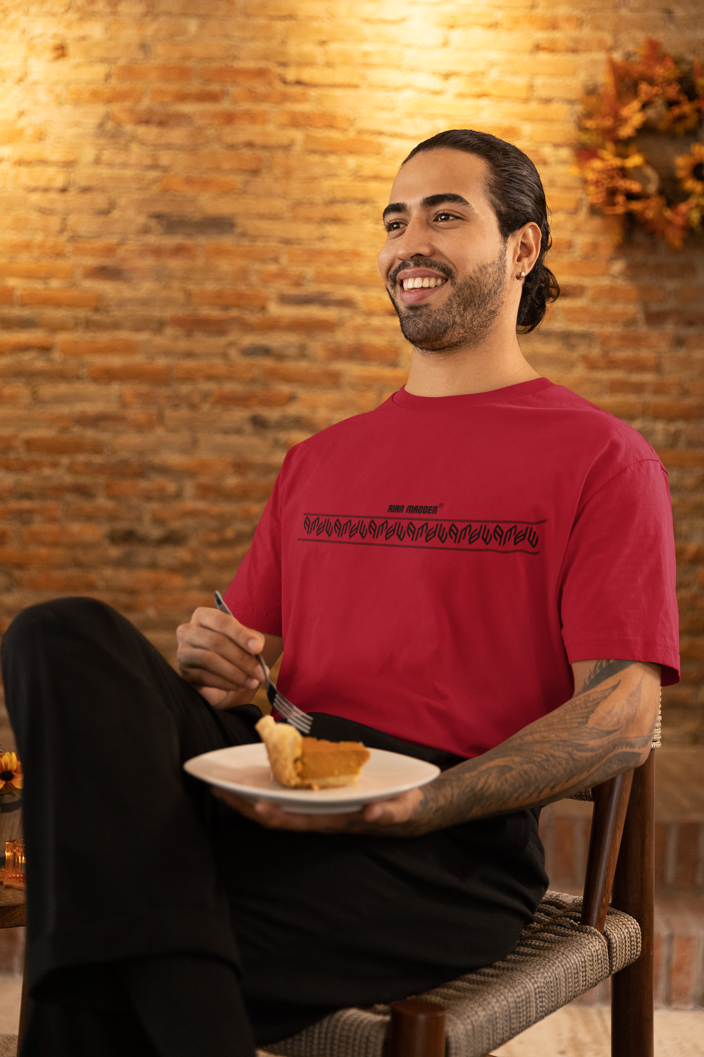 Classic Fit T Shirt - Rian Madden Logo Stripe with Name
