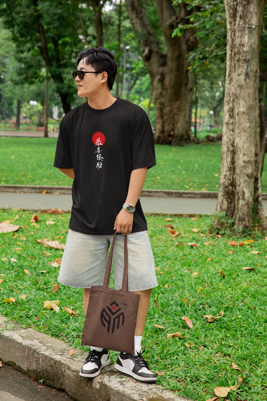 Oversized T Shirt - Japanese Topography Inspired