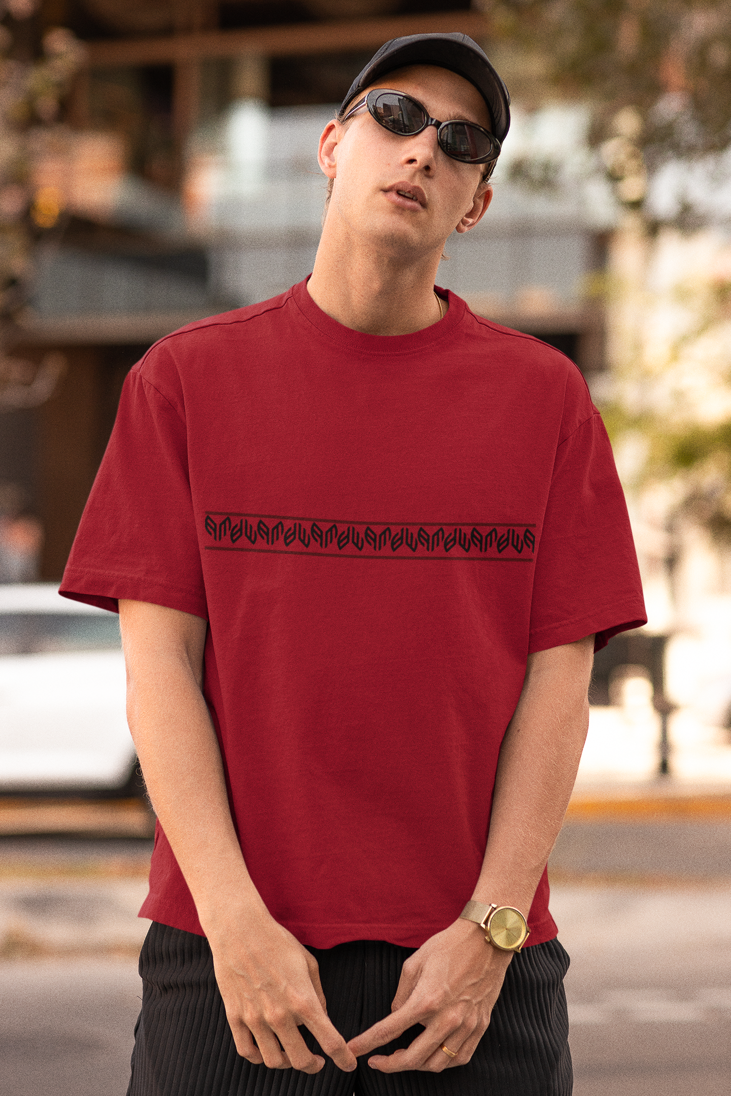 Classic Fit T Shirt - Rian Madden Logo Stripe